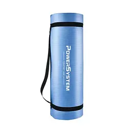 Килимок для йоги та фітнесу Power System PS-4017 NBR Fitness Yoga Mat Plus Blue (180х61х1) (PS-4017_Blue) - мініатюра 3