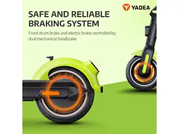 Електросамокат Yadea KS3 Lite Grey/Green (KS3liteGREY/GREEN) - мініатюра 9
