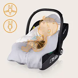 Ковдра для люльки Lionelo Travel Swaddle Blanket grey ballon (LO-TRAVEL SWADDLE BLANKET GREY BALLOON) - мініатюра 7