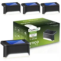 Набір із 4 сонячних LED світильників для сходів Lumiled STICO