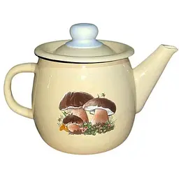 Заварник емальований IDILIA 1л /4 "Гриби (кремова)" (I2707/4)