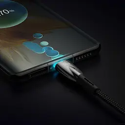 Кабель Baseus Glimmer Series Fast Charging Type-C to Type-C 100W (1m) black (CADH000701) - мініатюра 4