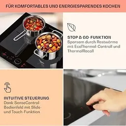 Індукційна плита Klarstein Delicatessa 60 7000Вт 4 зони (10033021) - мініатюра 4