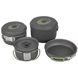 Набір посуду Bo-Camp Explorer 4 Pieces 19 Hard Anodized Grey/Green (2200241), Сірий - мініатюра 2