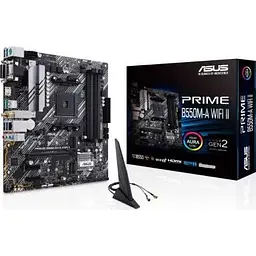 Материнська плата Asus Prime B550M-A WIFI II (90MB19X0-M0EAY0) - мініатюра 2