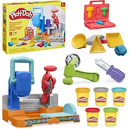 Набір для творчості з пластиліном Hasbro Play-Doh Stamp and Saw Tool Bench (F9141) - мініатюра 3