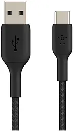 Кабель Belkin USB-A > USB-C заряджання/синхронізації 2м, 15Вт, Type-C, плетений, чорний teh0013736 - мініатюра 3
