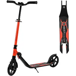 Самокат Best Scooter 60х13х100 см Чорно-червоний 000255905