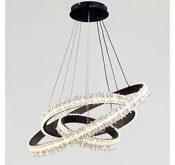 Світлодіодна підвісна люстра Artlight WG5129/80+60+40BK, 105 Вт, чорна - мініатюра 3