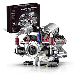 Конструктор двигун V8 Ferrari F40 LM акумуляторний мотор з додатком STEM конструктор двигуна внутрішнього згорання для дітей та дорослих, 700 деталей