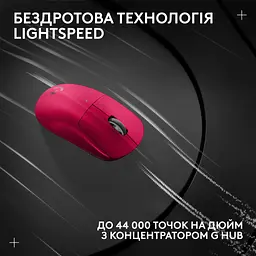 Мишка Logitech G Pro X Superlight 2 Lightspeed Wireless Magenta (910-006797) - мініатюра 9