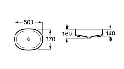 Раковина Roca Inspira Round 50x37 A327520000, Білий - мініатюра 2