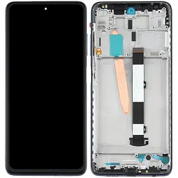 Дисплей Xiaomi Poco X3/Poco X3 NFC/Poco X3 Pro чорний, оригінал PRC, з рамкою, Phantom Black
