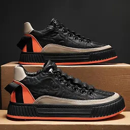Кеди Grogu Розмір 41 (довжина устілки 260 мм) Black-Orange - мініатюра 7