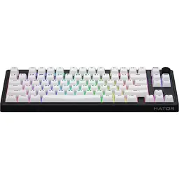 Клавіатура бездротова Hator Skyfall 80, White/Black, Bluetooth 5.3 / USB 2.4 GHz / USB, механічна (перемикачі Aurum Lemon), 84 кнопки, RGB підсвічування, 4000 mAh, EN/UA (HTK3180UA) - мініатюра 6
