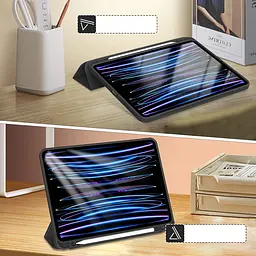 Чохол-книжка BeCover Tri Fold Soft TPU з кріпленням Apple Pencil для Apple iPad Pro 11 2020/2021/2022 Black (711109) - мініатюра 5