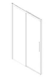 Двері в нішу Koer SR SD05-140x200-TR-01 прозоре скло Easy Clean 6 мм, хром KR5406, універсальні, прозорий, хром - мініатюра 4