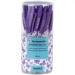 Набір ручок Axent Spring Emotion кулькові автоматичні 24 шт. сині (AB1090-39-A) - мініатюра 2