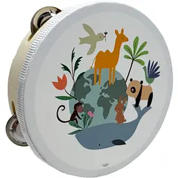 Дерев'яна іграшка Bambi Бубен "Дикі тварини" MD 0367-55 діаметр 15 см