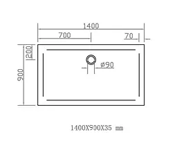 Душовий піддон Eger 140x90см SMC 599-1490S - мініатюра 5