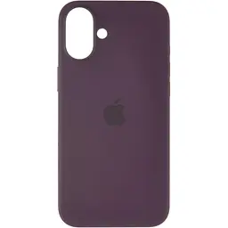 Силіконовий чохол з MagSafe для Apple iPhone 16 Plus сливовий AAA [175885]
