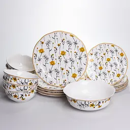 Столовий фарфоровий сервіз на 6 персон Buttercups Yiwu HP-7-715