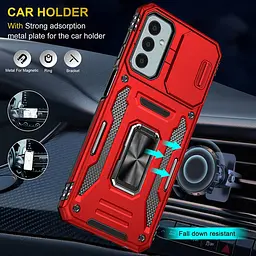 Ударостійкий чохол Camshield Army Ring для Samsung Galaxy A14 4G/5G Червоний / Red - мініатюра 3