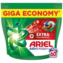 Капсули для прання Ariel Pods+ All-in-1 Extra Stain Removal Екстрасила виведення плям 60 шт. (8700216764032)