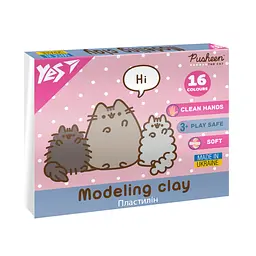 Пластилін YES Pusheen 16 кольорів 320 г (540694)