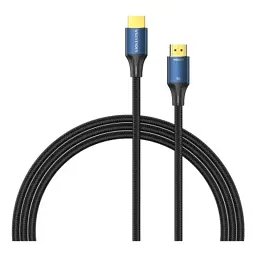 Кабель мультимедійний HDMI M to HDMI M 1.5m 8K60Hz cotton braided blue Vention (ALGLG) - мініатюра 2