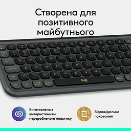 Клавіатура Logitech POP Icon Keys Bluetooth UA Graphite (920-013157) - мініатюра 4