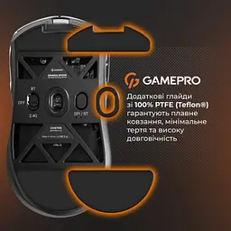 Мишка GamePro Genesis Spider Wireless/Bluetooth/USB Black (GM870B) - мініатюра 9