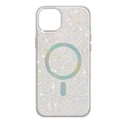 Противоударный чехол для Apple iPhone 15 Plus, Glow MagSafe, прозрачный, с функцией MagSafe, накладка с блестками, ударопрочный TPU+PC, поддержка беспроводной зарядки, ArmorStandart (ARM69900)