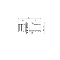 Муфта з'єднувальна рівнопрохідна Koer Ka.С20 - 20(2.8mm) x 20(2.8mm) KR4856 - мініатюра 2