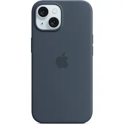 Оригінальний силіконовий чохол Apple Silicone Case MagSafe для iPhone 15 (6.1") Storm Blue MT0N3ZM/A