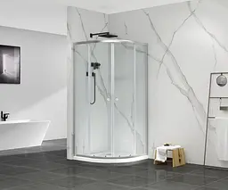 Душова кабіна без піддону Mixxus Premium Diverse SC01-90x90x195-TR хром прозоре скло 5 мм MI6859, Універсальна, прозорий, хром - мініатюра 2