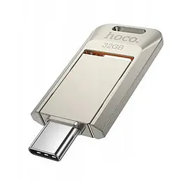 USB флеш накопичувач Hoco UD17 32GB Type-C металевий сріблястий