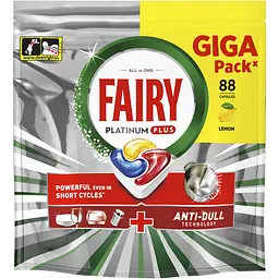 Капсули для посудомийних машин Fairy Platinum Plus Все-в-1, 88 шт.