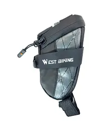 Велосумка підседільна West Biking YP0707366 14х7х6.5 см 0.3л чорно-сірий (G0001985) - мініатюра 7