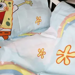 Комплект постільної білизни MirSon Бязь 17-0684-1 Spanch Bob 110х140 блакитний (2200010433371) - мініатюра 5