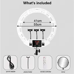 Кільцева LED лампа Veron FD-640 II 100W 3200-5500K White [121981] - мініатюра 4