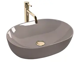 Умивальник Rea Lisa накладний 49x35 см beige shiny REA-U6380