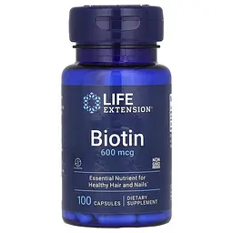 Біотин Biotin 600 mg, 100 капсул Life Extension vit0004454