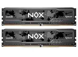 Пам'ять 16Gb x 2 (32Gb Kit) DDR5, 5600 MHz, NOX, Black, 40-40-40-80, 1.25V, з радіатором Apacer teh0020307