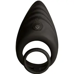 Подвійне віброкільце Nexus Enhance Vibrating Cock and Ball Ring, 10х3.25 см (чорний)