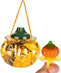 Набір льодяників Halloween Ring Candy Pumpkin Ring у формі гарбузового кільця 18шт, 180г