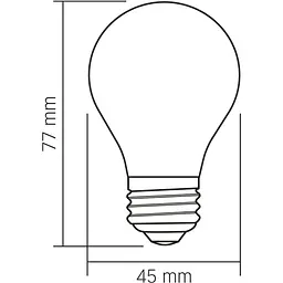 Лампа світлодіодна Videx Filament Porcelain dimmable 4W E27 3000K (VL-DG45MO) - мініатюра 3