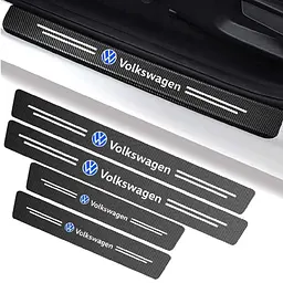 Захисна плівка накладка на пороги для Volkswagen Чорний Карбон 4 шт