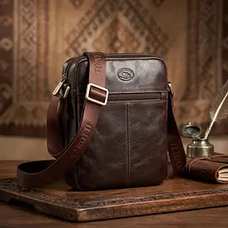 Чоловіча сумка Tony Perotti натуральна шкіра Italico 6056G-15 (90106) Коричнева - мініатюра 6