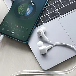 Провідні навушники Hoco M66 Passion in-line control eaphones with mic Hi-Res, 3.5mm, 1.2m, white - мініатюра 6